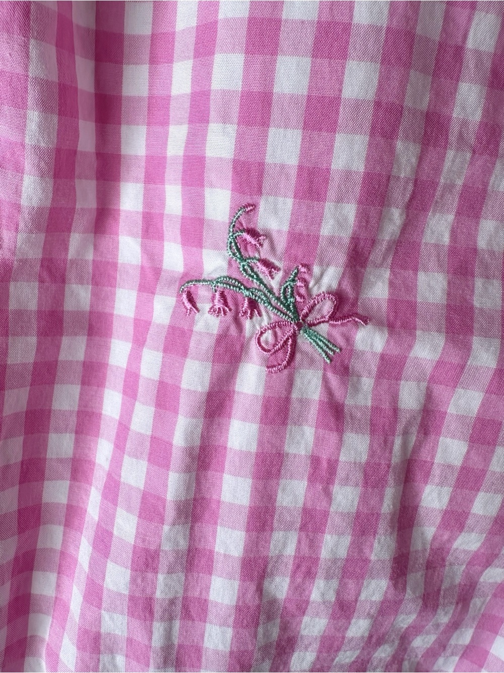 Vintage Lilly Pulitzer Capri Pants Pink Gingham Embroidered Floral Bouquet Sz 8 - Picture 9 of 11